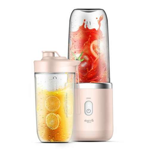 Deerma NU05 hordozható turmixgép üvegpohár, rózsaszín szín, smoothie készítése - Deerma