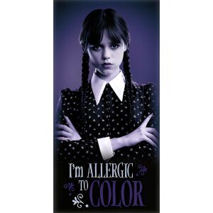 Wednesday Addams 'Allergiás a Színre' Fürdőlepedő - 70x140 cm - Jerry Fabrics