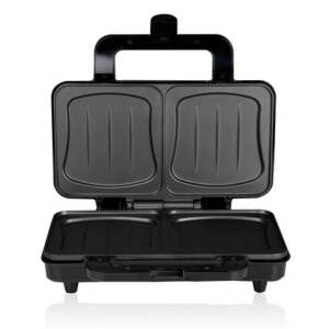 Alpina Szendvicssütő XL, nyitva, fekete, tapadásmentes, 2 szeletes, elektromos grill - Szendvicssütő