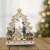 Home KAD26 božićno selo stolna dekoracija, za unutarnju uporabu, 12 toplih bijelih LED, laserom izrezani drveni motivi