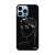 Graffiti iPhone 16 Pro Max telefontok No. 207 mintával, fekete szilikon tok fehér vonalas női rajzzal