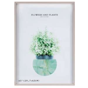 Silver picture frame, A3 size, for wall mounting, decorative, flowers and plants print - Picture Frame