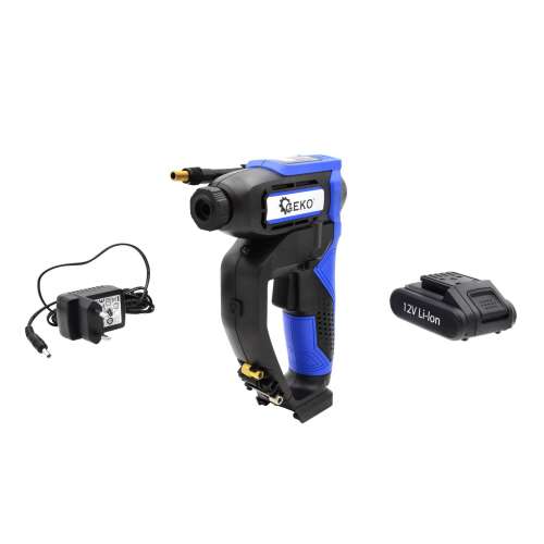 GEKO G80652 12V Akkumulátoros légkompresszor akkumulátorral és töltővel