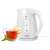 Camry CR1255w white electric kettle with cup of tea, 1.7L capacity