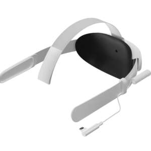 Akkumulátor öv VR tartozékokhoz, Oculus Quest 2, 6000 mAh akkumulátor a meghosszabbított lejátszási időért, puha és bőrbarát felület, továbbfejlesztett támogatás, fehér