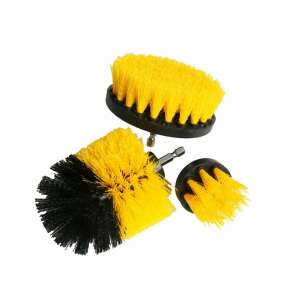 3 darabos fúrókefe készlet tisztításhoz, sárga és fekete fúrókefe készlet - Fúrók és csavarozó kiegészítő