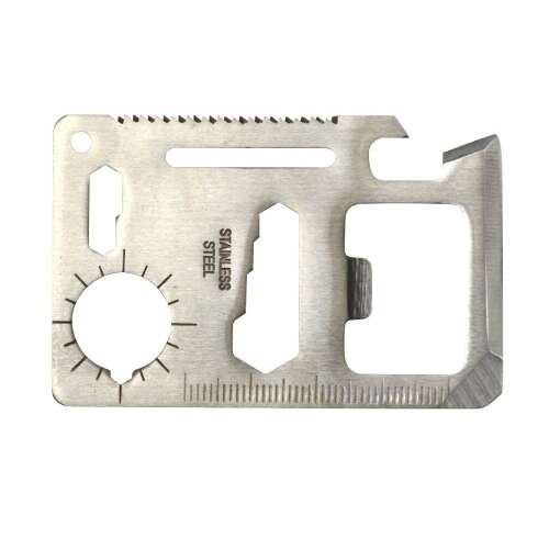 11-w-1 wielofunkcyjne narzędzie ze stali nierdzewnej w rozmiarze karty kredytowej, narzędzie do przetrwania