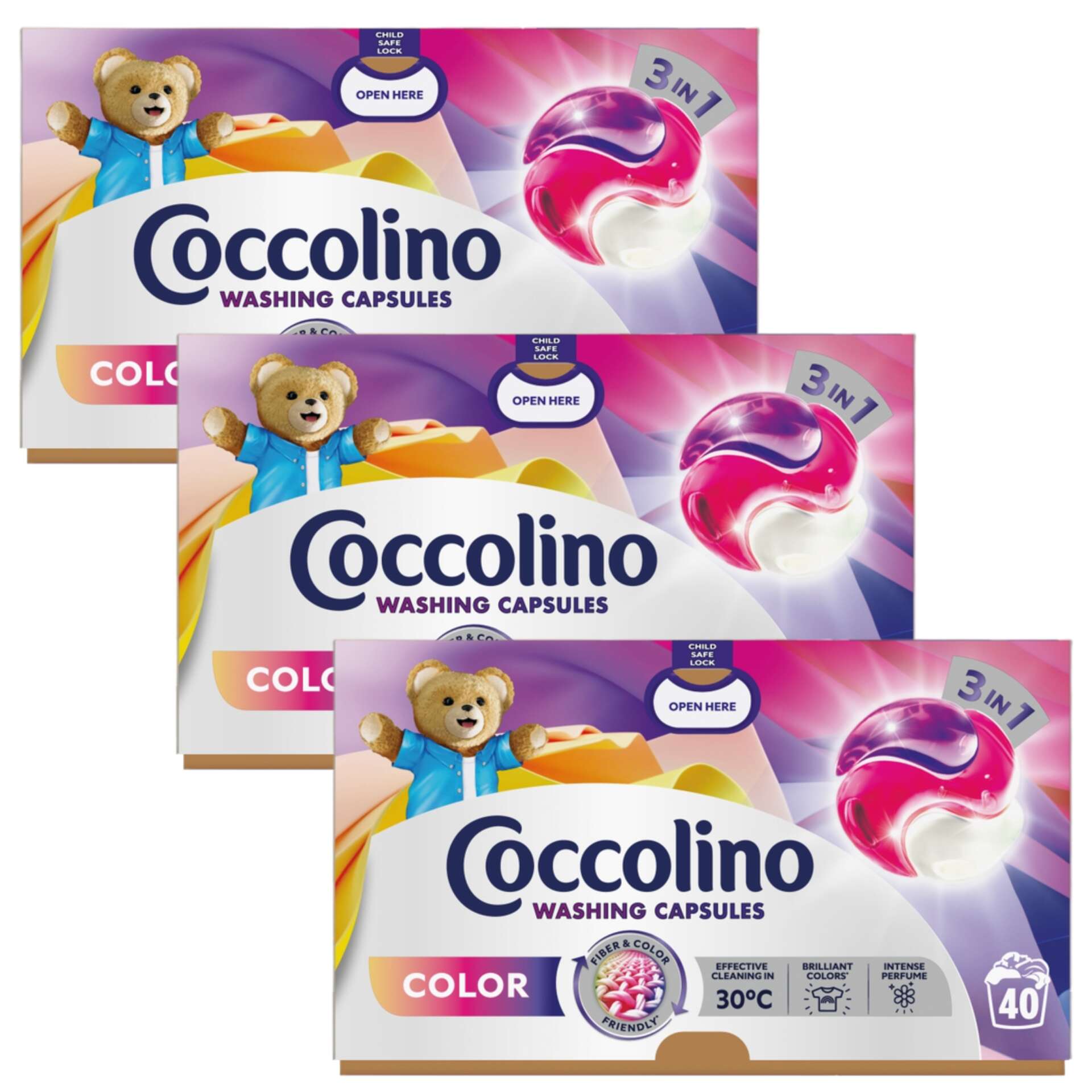 E-shop Kapsula na pranie Coccolino Color 3v1 3x40 praní