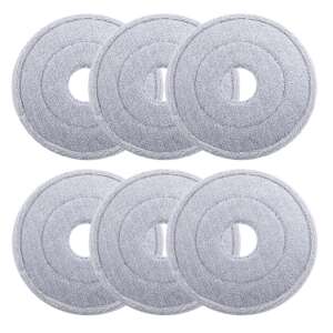 Set of 6 microfiber mop pads, gray, 25 cm - Cleaning Tool