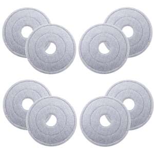 Set of 8 microfiber mop pads, gray, 25 cm - Cleaning Tool