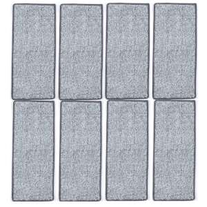 Set of 8 microfiber mop pads, gray, 30 x 10 cm - Mop head
