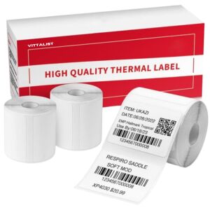 VITTALIST 3 rolls of 40x30mm high quality thermal labels - Label sticker