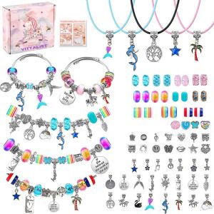VITTALIST jewelry making kit with unicorn box, bracelets, and necklaces - Jewelry Making Kit