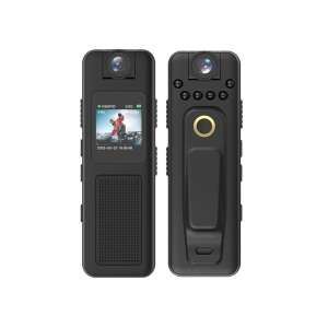 Kamera wideo NeoHGS® na korpus, mini kamera sportowa, kamera na korpus, rozdzielczość 1080P HD, wykrywanie ruchu, noktowizor, ekran 0,85 cala, funkcja nagrywania, obiektyw obrotowy 180°, kąt