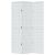 vidaXL 3 Paneles Fehér Tömörfa Térelválasztó - 105-110x180 cm 106786621