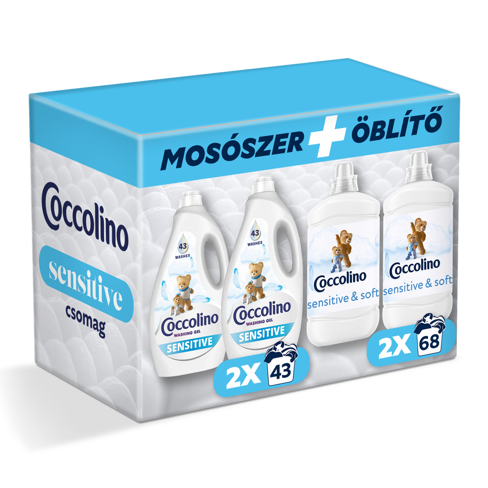 Coccolino Sensitive Öblítő és Mosószer csomag