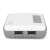 Digitus DN-13024 2-портов USB 2.0 безжичен многофункционален мрежов сървър, бял, страничен изглед, показващ USB портовете