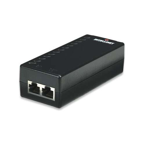 Adapter PoE Intellinet 524179, Fast Ethernet, 52V, czarny, Power over Ethernet Injektor, adapter sieciowy