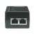 Adapter PoE Intellinet 524179, Fast Ethernet, 52V, czarny, Power over Ethernet Injektor, adapter sieciowy, zbliżenie portów Ethernet
