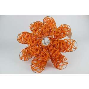 Narancssárga rattan csokortartó, 3 db-os készlet - Tűzőhab & Oázis