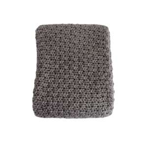 Szürke kötött takaró, 170cm - Pléd