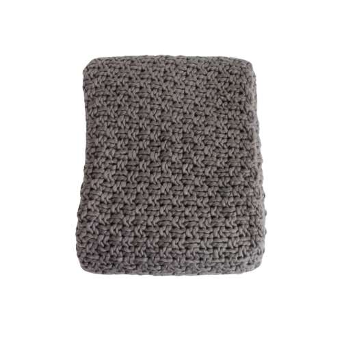 Szürke kötött takaró, 170cm