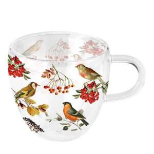 AMB.14417730 Autumn birds duplafalú borosilicate üvegcsésze 0,25l 106791850 - Ambiente