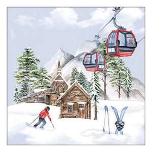 AMB.33318855 Ski hut papírszalvéta 33x33cm, 20db-os 106791874 - Szalvéta
