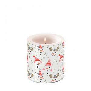 AMB.39218850 Funny snowmen ávilágítós gyertya 8x7,5cm 106791925 - Lakberendezés