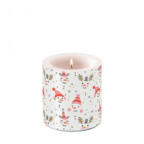 AMB.39218850 Funny snowmen ávilágítós gyertya 8x7,5cm 106791925