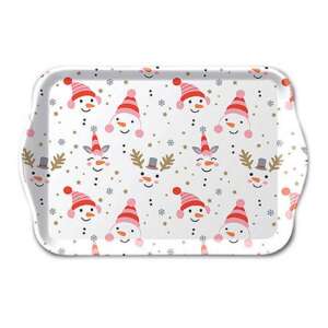 AMB.33718850 Funny snowmen műanyag kistálca 13x21cm 106791985 - Tálca