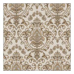 Barokk díszes krém papírszalvéta, 33x33cm, 20 darabos - Háztartási papírtermék