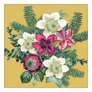 AMB.33318973 Azalea and helleborus gold papírszalvéta 33x33cm, 20db-os 106792090 - Háztartási papírtermék