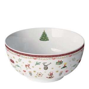 AMB.34814765 Ornaments all over red porcelántál 6,5x14cm 106792096 - Tál