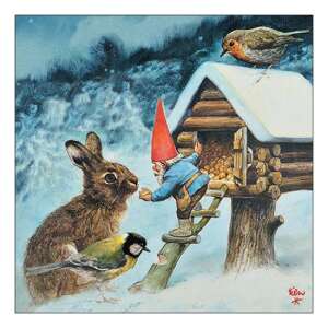 AMB.33319255 Gnome feeding animals papírszalvéta 33x33cm, 20db-os 106792118 - Háztartási papírtermék