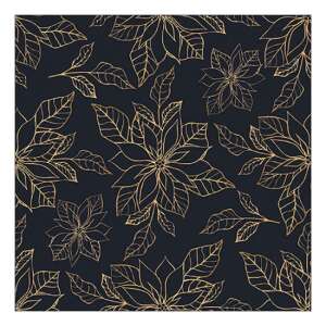 AMB.33319270 Poinsettia outline black papírszalvéta 33x33cm, 20db-os 106792134 - Szalvéta