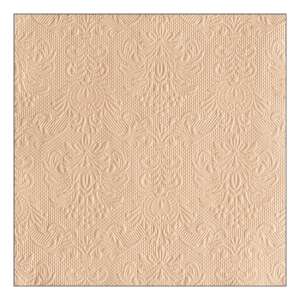 AMB.13318066 Elegance beige dombornyomott papírszalvéta 33x33cm,15db-os 106792151 - Háztartási papírtermék