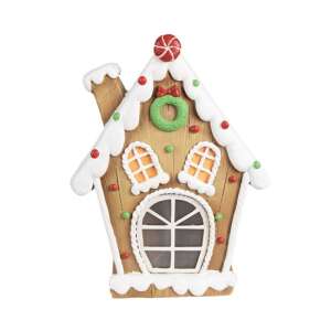 CLEEF.6MG0050 Mézekalács házikó színes pöttyös, LED-es, 27x11x36cm 106792244 - Clayre & Eef