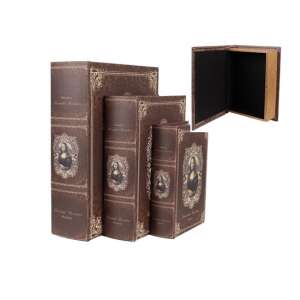 CLEEF.65693 Mona Lisa portrés fadobozszett 3 részes, 27X22x7/22x17x6/17x12x4cm 106792257 - Clayre & Eef