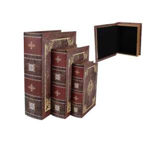 CLEEF.65696 Antik mintás fadobozszett 3 részes, 27X22x7/22x17x6/17x12x4cm 106792258 - Clayre & Eef