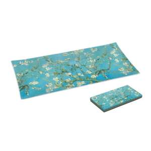 R2S.637VAN5 Üvegtál Van Gogh:Mandulavirágzás mintával, 36x17cm - Tál