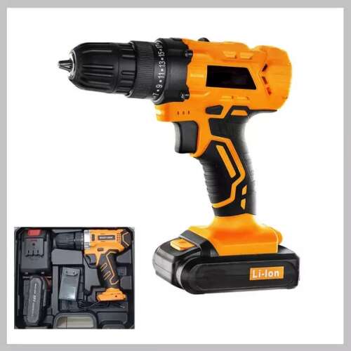 KIMIYO 28 részes akkus fúró-csavarozó, 88V, CH23-298, 2 akkumulátorral, töltővel és tartozékokkal, kofferben