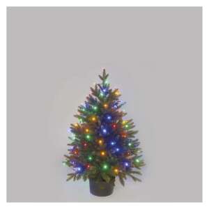 Christmas tree decorated with EMOS 8m Multicolor LED String Lights - Christmas