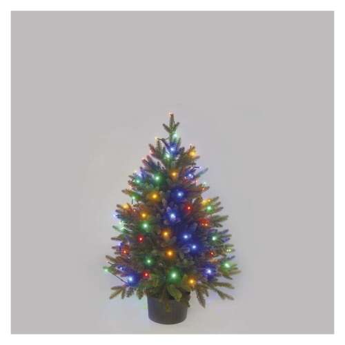 Christmas tree decorated with EMOS 8m Multicolor LED String Lights