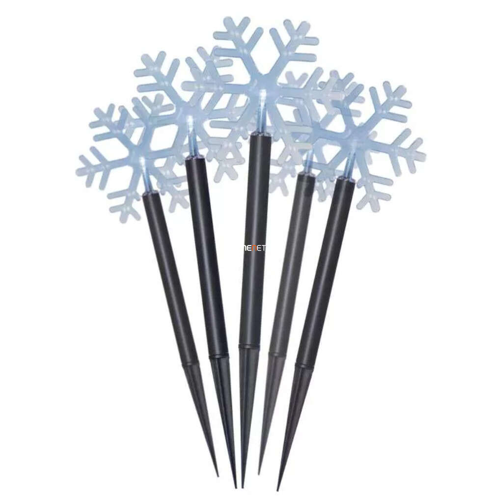 Boże Narodzenie na zewnątrz zimne białe płatki śniegu LED 30cm + 50cm bez baterii, z timerem