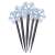 Set of 5 LED snowflake lights, cold white, 30cm tall, for outdoor and indoor use
