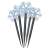 Set of 5 LED snowflake lights, cold white, 30cm tall, for outdoor and indoor use