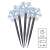 Lume et LED snowflake lights, cold white, 30cm tall, for outdoor and indoor use, with timer and battery information