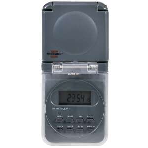 Brennenstuhl 1506706 digital timer switch, grey, weekly timer, front view - Electrical Installation