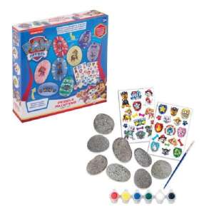 Set de pictură cu pietricele Paw Patrol, include 8 pietricele, 6 vopsele acrilice, 1 pensulă, 2 coli de autocolante transferabile Paw Patrol - Jocuri si jucarii creative